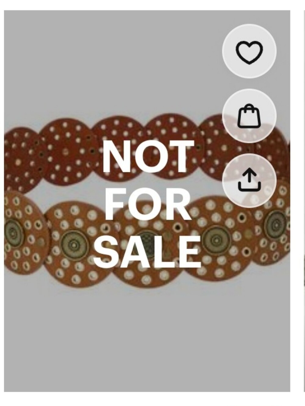 Vince Camuto Concho Metal Tan Brown Western Boho Y2k L / XL  Grommet Belt NWT